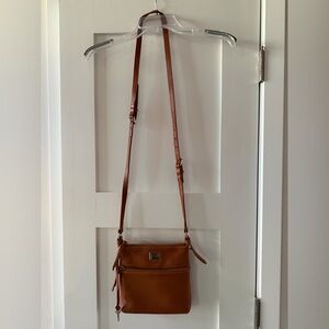 Dooney & Bourke Caramel Brown Leather Crossbody Bag